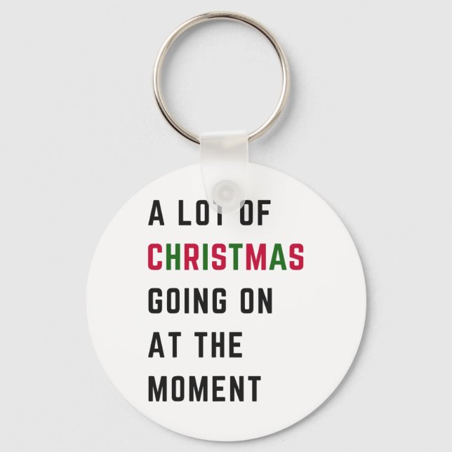 Chaveiro Retro Xmas Engraçado Muito Natal Acontecendo No (Frente)