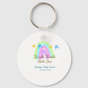 Chaveiro Retrorre o arco-íris brilha pequenas estrelas baby