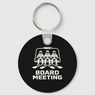 Chaveiro Reunião de Conselho Engraçada Snowboarding Ski Lif