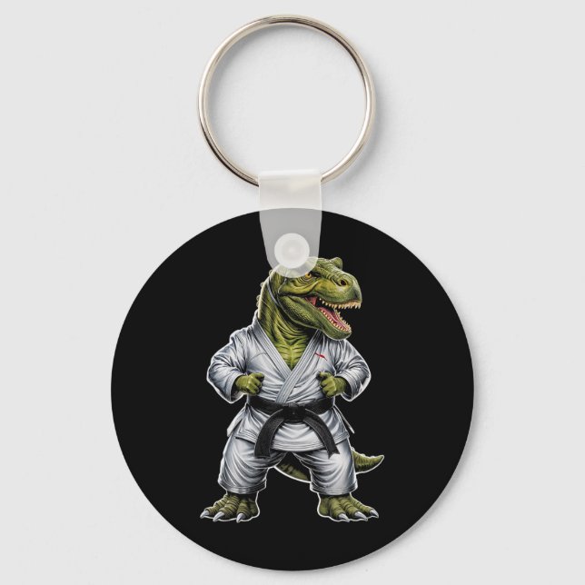 Chaveiro Rex Artes Marciais Dinossauro Karatê Jiu-jitsu Nin (Frente)
