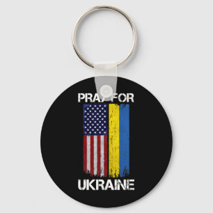 Chaveiro Reze pela Ucrânia Us Bandeira da Ucrânia Vintage A
