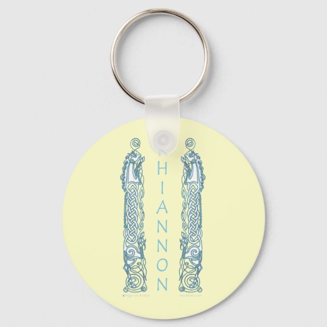 Chaveiro Rhiannon Celtic Horse Chaveiro, Branco (Frente)
