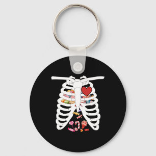 Chaveiro Rib Cage Dia de as Bruxas engraçado de Raios X-ray