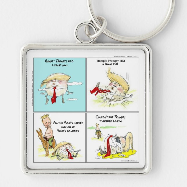 Chaveiro Rick London "Trumpty Dumpty" Engraçado Trump Gift (Frente)