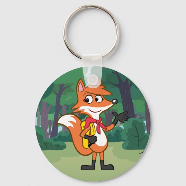 Chaveiro Rick Ranger | Escarlett Fox Waving (Frente)