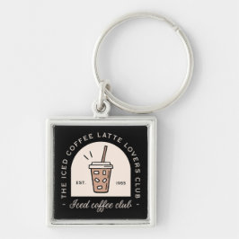 Chaveiro Rico preto de latão de café gelado