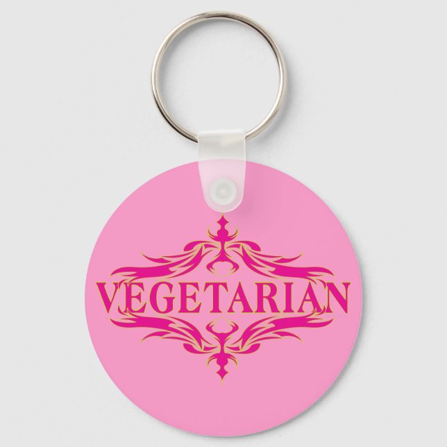 Chaveiro Rico rosa - Vegetariana (Frente)