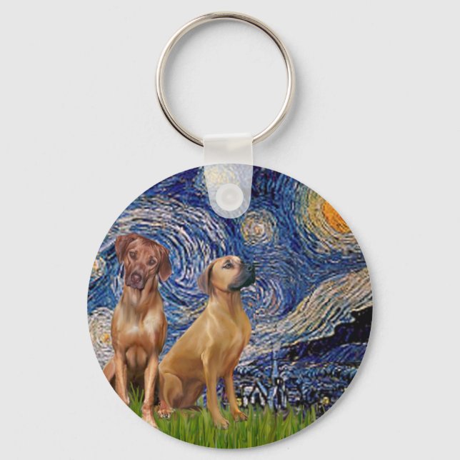 Chaveiro Ridgeback Pair - Noite Estrelada (Frente)