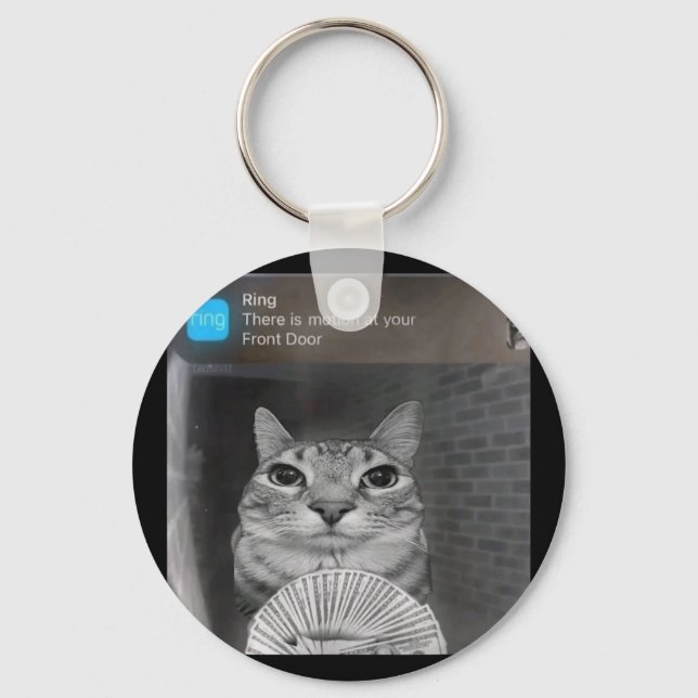 Chaveiro Ring Cat Com Memória Animada Homens Engraçados (Frente)