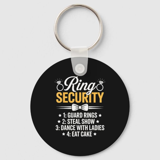 Chaveiro Ring Security Wedding Party Funny Ring Bearer  (Frente)
