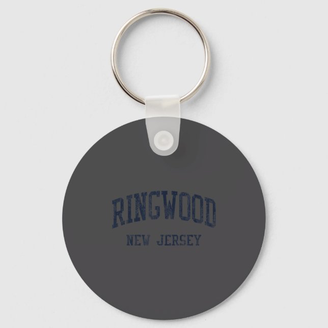 Chaveiro Ringwood Nj Jn5 Vintage Athletic Blue Design  (Frente)