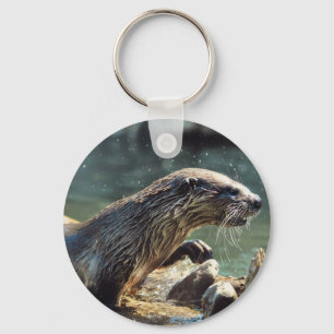 Chaveiro Rio Otter Animal-lover Foto da vida selvagem
