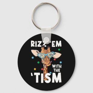 Chaveiro Rizz Em Com O Tism Piada Consciência Do Autismo Gi