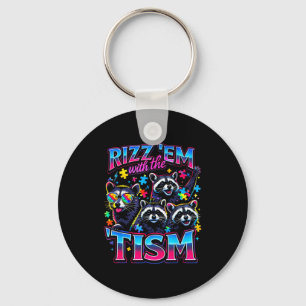 Chaveiro Rizz neles com o tism autista meme do guaxinim aut