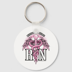 Chaveiro RN Caduceus Rosa