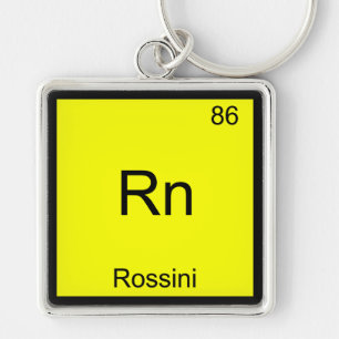 Chaveiro Rn - Rossini Camiseta Símbolo Elemento Químico Eng