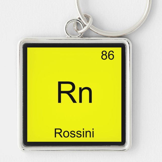 Chaveiro Rn - Rossini Camiseta Símbolo Elemento Químico Eng (Frente)