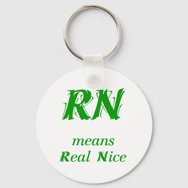 Chaveiro RN significa Real Nice (verde) (Frente)
