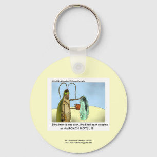 Chaveiro Roach Motel Funny Cartoon Key Chain