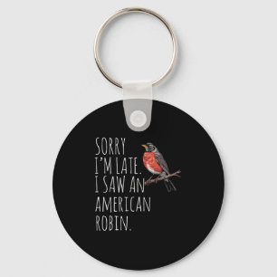Chaveiro Robin Bird Americano assistindo sopro engraçado Sa