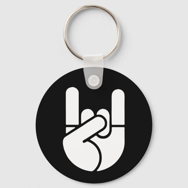 Chaveiro Rock Hand Stencil (Frente)