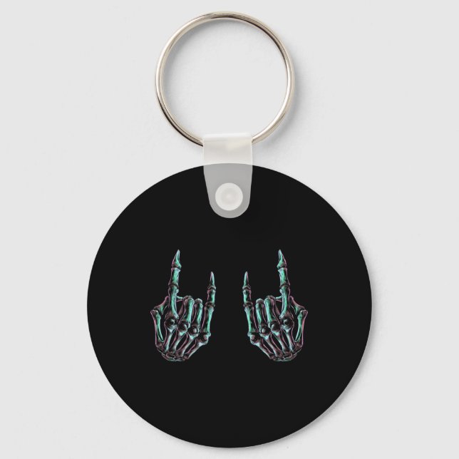 Chaveiro Rock On Rock Star Skeleton Hands - Banda De Concer (Frente)