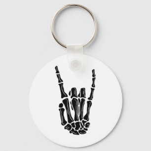 Chaveiro Rock On Skeleton Halloween