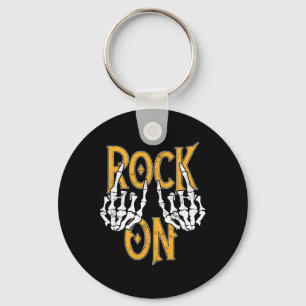 Chaveiro Rock On Skeleton Hands Rock And Roll Metal Concert