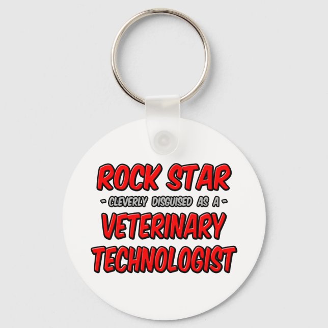 Chaveiro Rock Star. Veterinária (Frente)