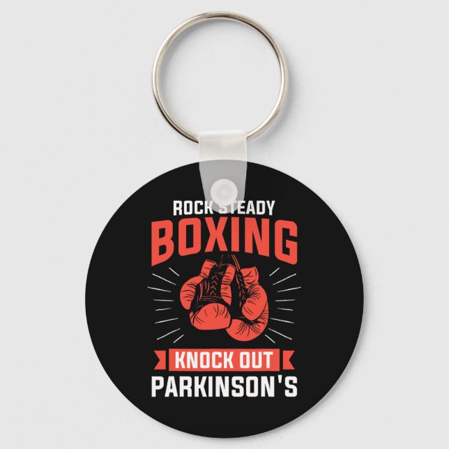 Chaveiro Rock Steady Boxing Põe Fora do Boxer de Parkinson (Frente)
