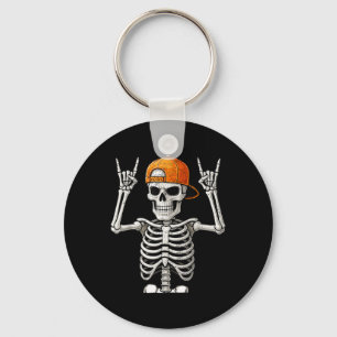 Chaveiro Rocker Skeleton Hand Rock Sobre O Halloween Engraç