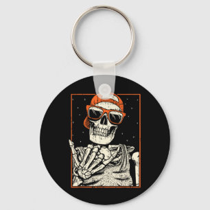 Chaveiro Rocker Skeleton Hand Rock Sobre O Halloween Engraç