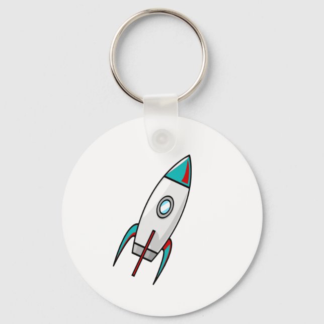 Chaveiro Rockets vermelhos e azuis (Frente)