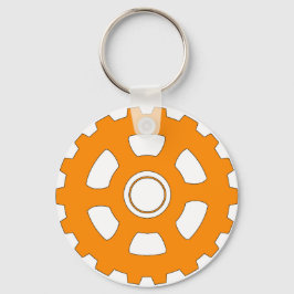 Chaveiro Roda Dentada Laranja Industrial