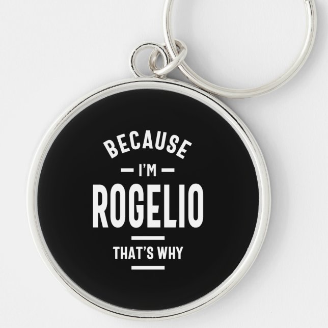 Chaveiro Rogelio Personalizado Nome Aniversário (Frente)