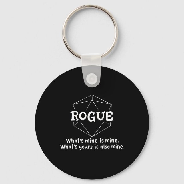 Chaveiro Rogue Funny Character Joke Roleplaying Games Rpg G (Frente)