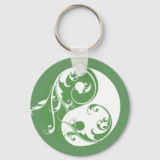 Chaveiro Rolando Yin & Yang (verde) (Frente)