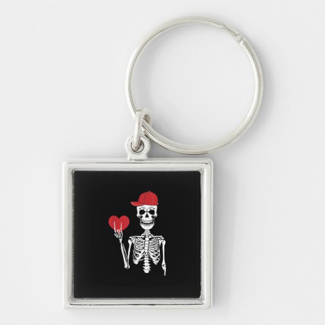 Chaveiro Roll Skeleton Mãos Cabeça Dia de os namorados (Frente)