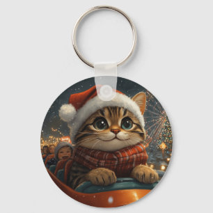 Chaveiro Rolo Compressor de Gato de Bengala Natal