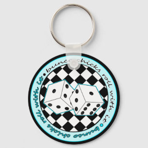 Chaveiro Rolo dos pintinhos de Bunco com ele - azul