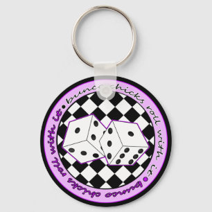 Chaveiro Rolo dos pintinhos de Bunco com ele - roxo
