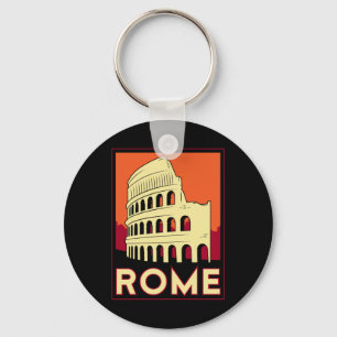 Chaveiro roma italy coliseum europe vintage retro viagem