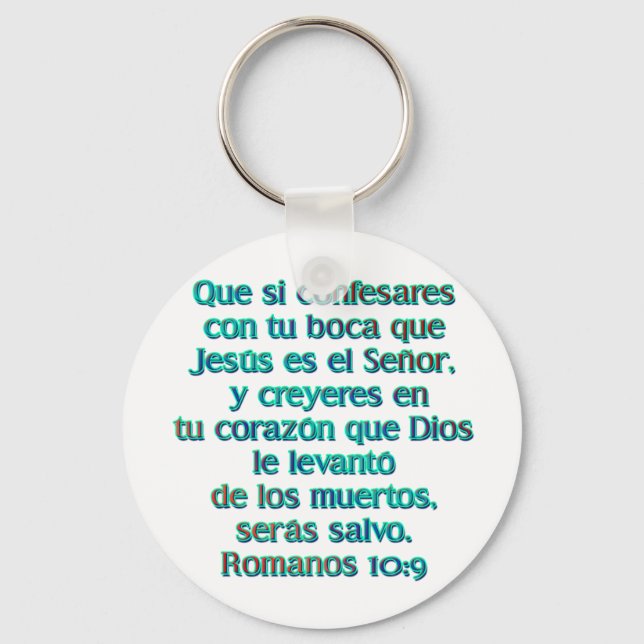 Chaveiro Romanos 10:9 (Frente)