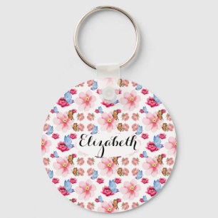 Chaveiro Romantic flowers in English cottage garden