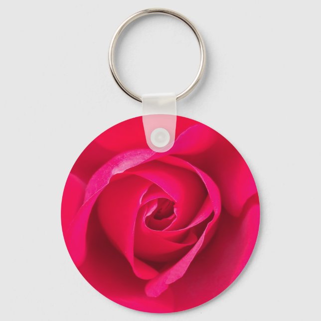 Chaveiro Romântico Rosa Vermelho Rosa v2 (Frente)