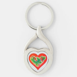 Chaveiro Romantisches Herz mit Beeren und Blättern