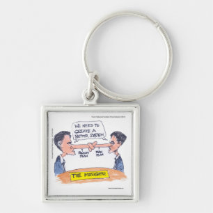 Chaveiro Romney Ryan Pinocchio Merger Funny Gifts & Tees
