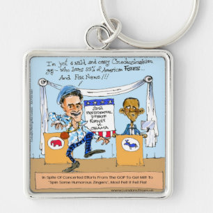 Chaveiro Romney Tenta Zingers em Presentes e Cartões Engraç