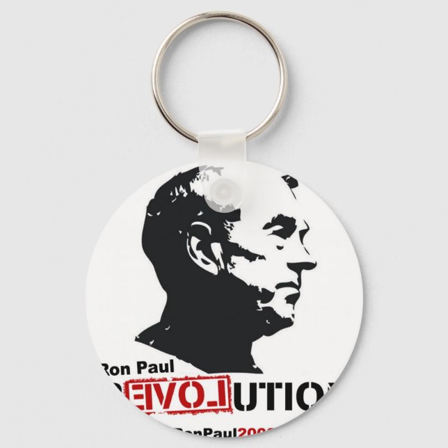 Chaveiro Ron Paul face Stencil - Revolução (Frente)