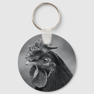 Chaveiro Rooster preto e branco